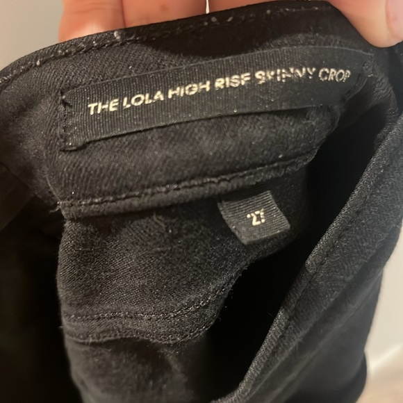 Aritzia Denim Forum The Lola High Rise Skinny Crop Black Jeans - Picture 3 of 8